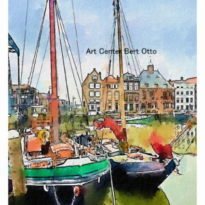 Zicht op Binnenhaven Maassluis