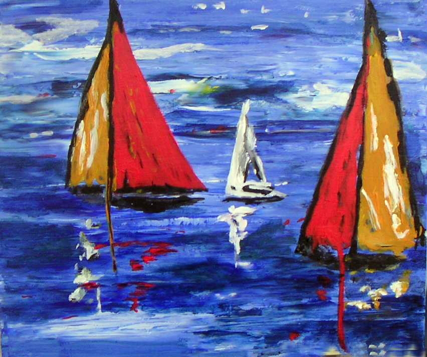 3 Sail, drie zeilschepen, maritiem werk van Bert Otto