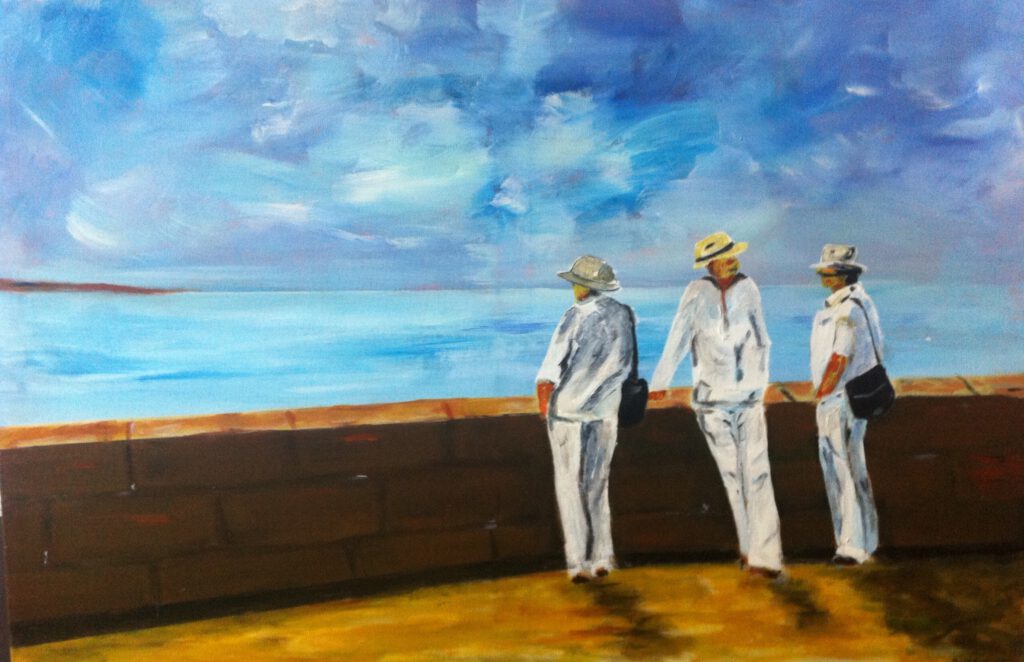 Sea View, moderne maritieme abstractie van Bert Otto