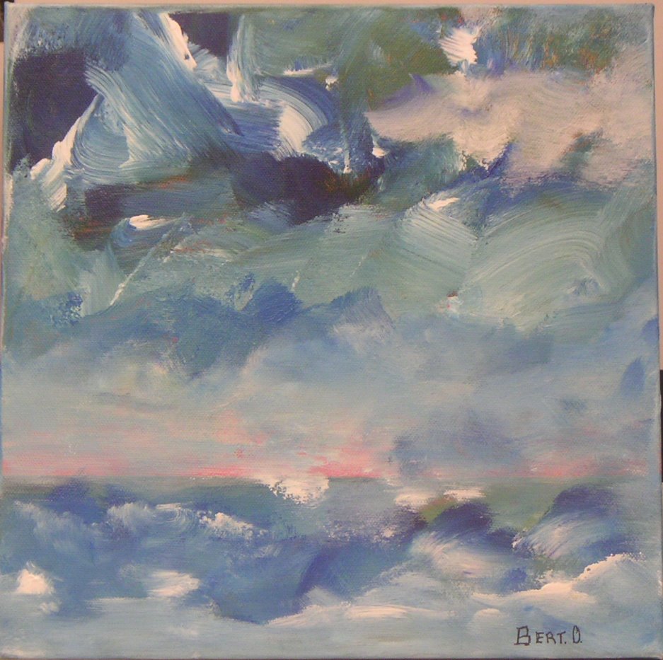 Sea & Clouds, zee en wolkenlucht van Bert Otto
