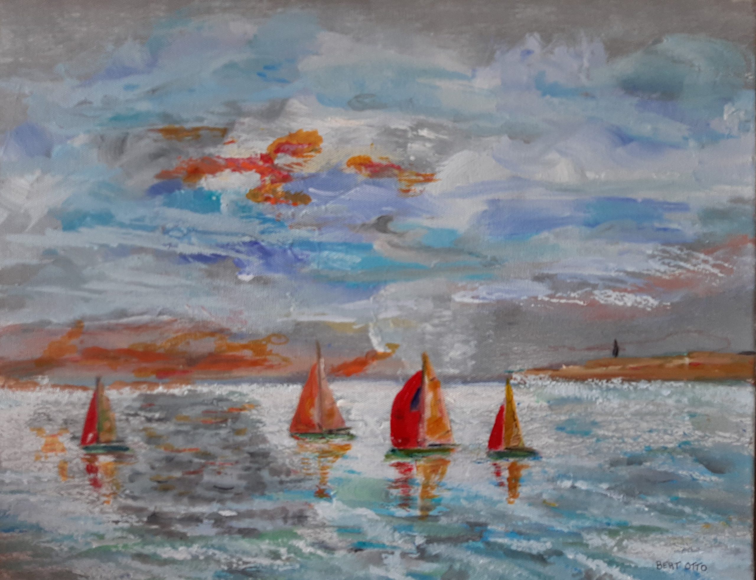 More Sails, moderne compositie met zeilen door Bert Otto