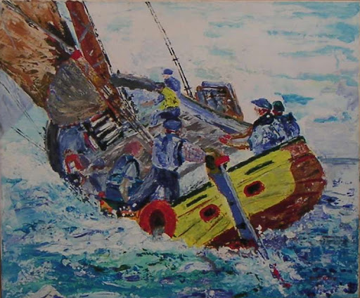 Skûtsje Grou, Fries zeilschip, maritiem werk van Bert Otto